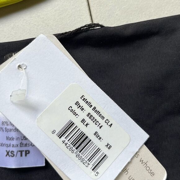 Nwt l*space Estella black bottom neon yellow halter top - Picture 3 of 3